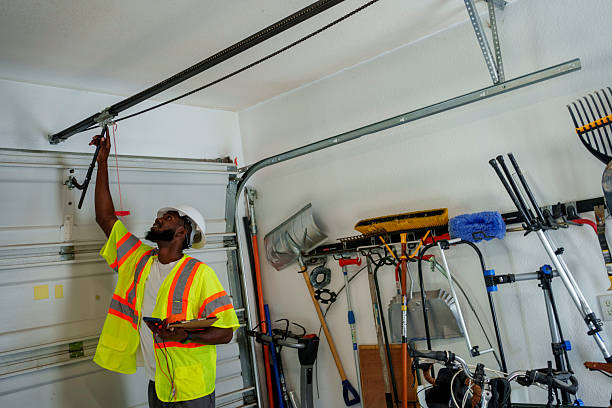 Professional Garage Door Panel Replacement technician working in Midway, UT